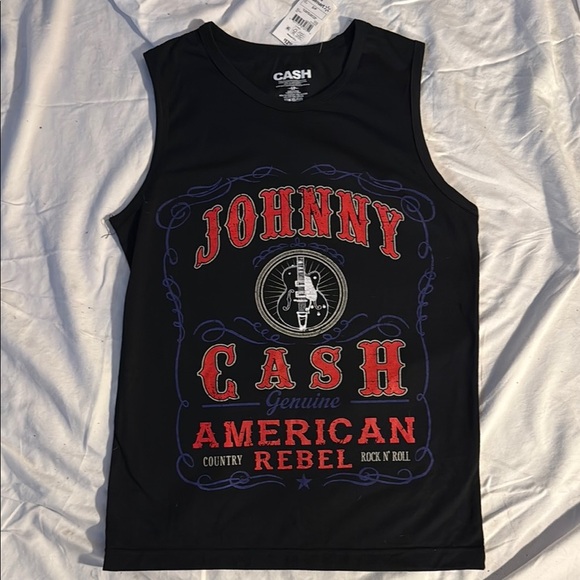 Johnny Cash Black Tank Top - Picture 1 of 2